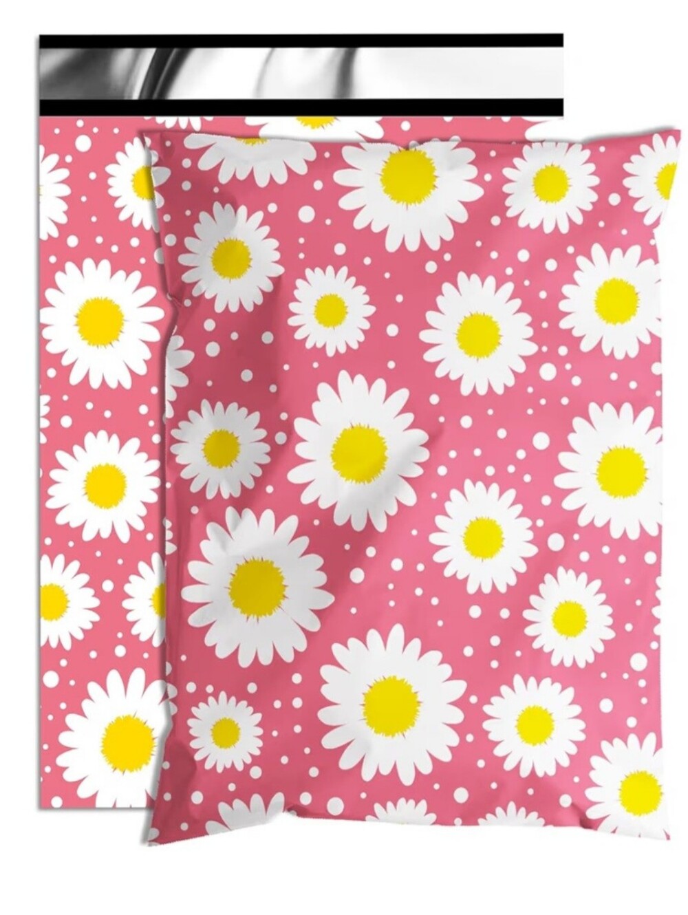 Poly Mailers 14.5"x19" Pink Daisy- 25 Pack